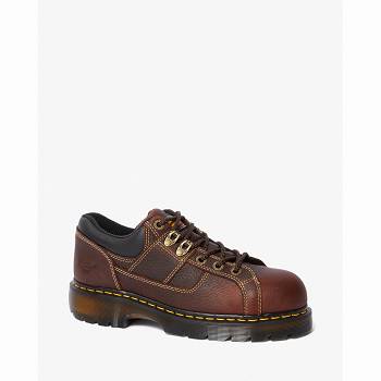 Dr Martens Férfi Gunby Bőr Steel Toe Munkavédelmi Cipő Gesztenyebarna